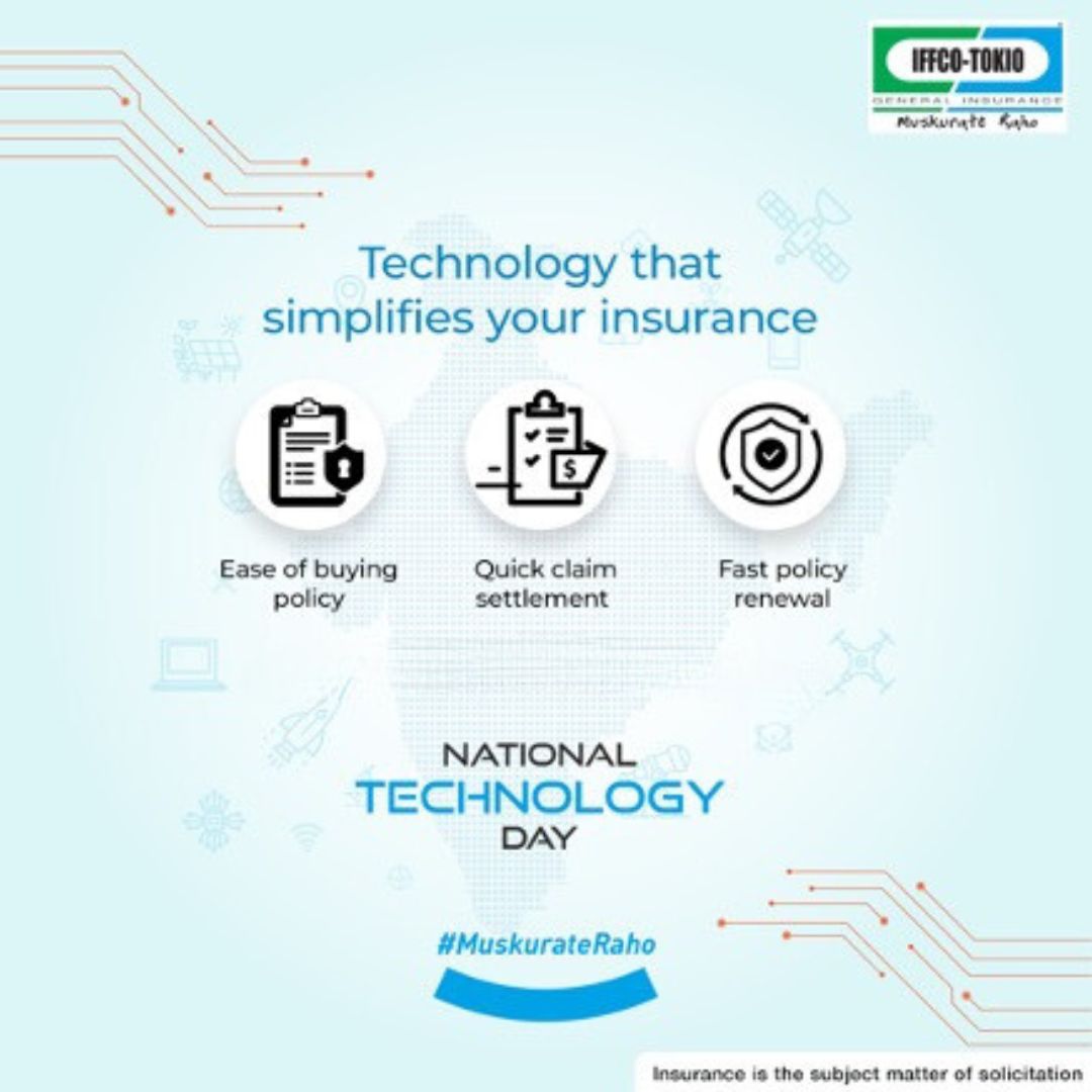 We at @IFFCO__TOKIO put your insurance world at your fingertips. To Get a quote, manage policies and experience cashless claims all on the go visit the website and have a hassle-free experience: iffcotokio.co.in #IFFCOTOKIO #MuskurateRaho #NationalTechnologyDay