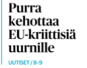 #eurovaalit #Purra Ylellä noin viikko sitten: #Persut ei aja eroa EU:sta Purra käytännön vaalityössä kentällä Oulussa 11.5 .Valehtelu ei ole Purralle mikään ongelma :