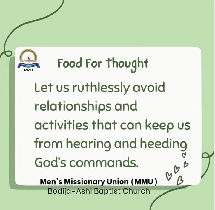 #foodforthought #babc_mmu #NigerianBaptistConvention.