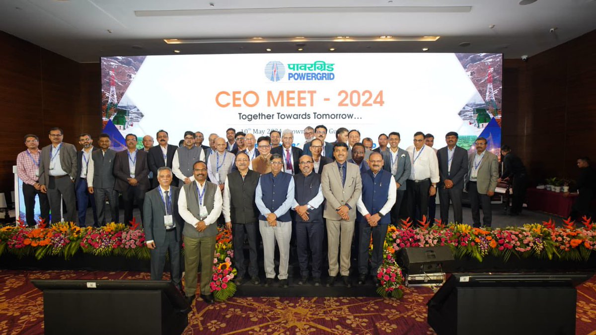 POWERGRID organised Power Transmission sector partner CEO Meet, themed 'Together Towards Tomorrow'. Future roadmap and project challenges were deliberated while acknowledging best practices in the field.