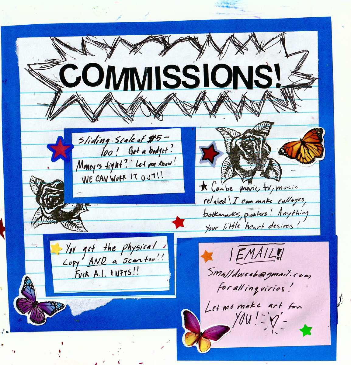 commissions are very much open !