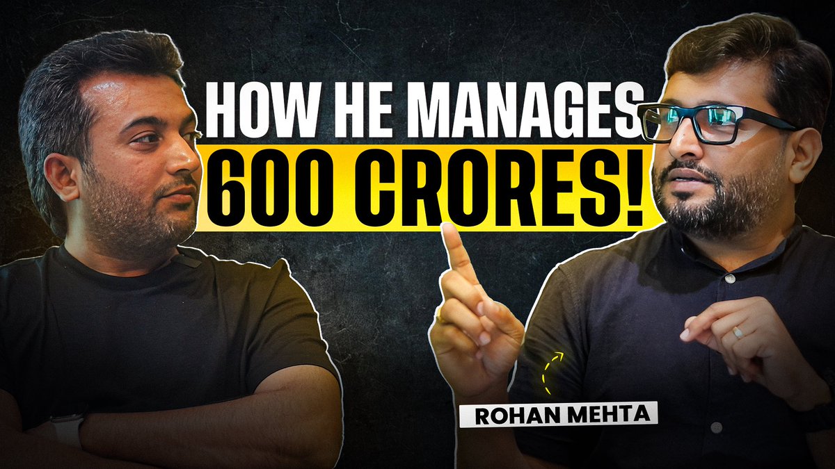 Today on #MastersInOne lets meet a man who went from selling Mutual Funds to now managing about Rs. 600,00,00,000/-! Yes you read it right 600 Crores! youtu.be/mI_ZaWQpRHs?si… @rohanmehta_99 ji tells us how he uses his prowess in Fundamental Analysis along with, what we cannot