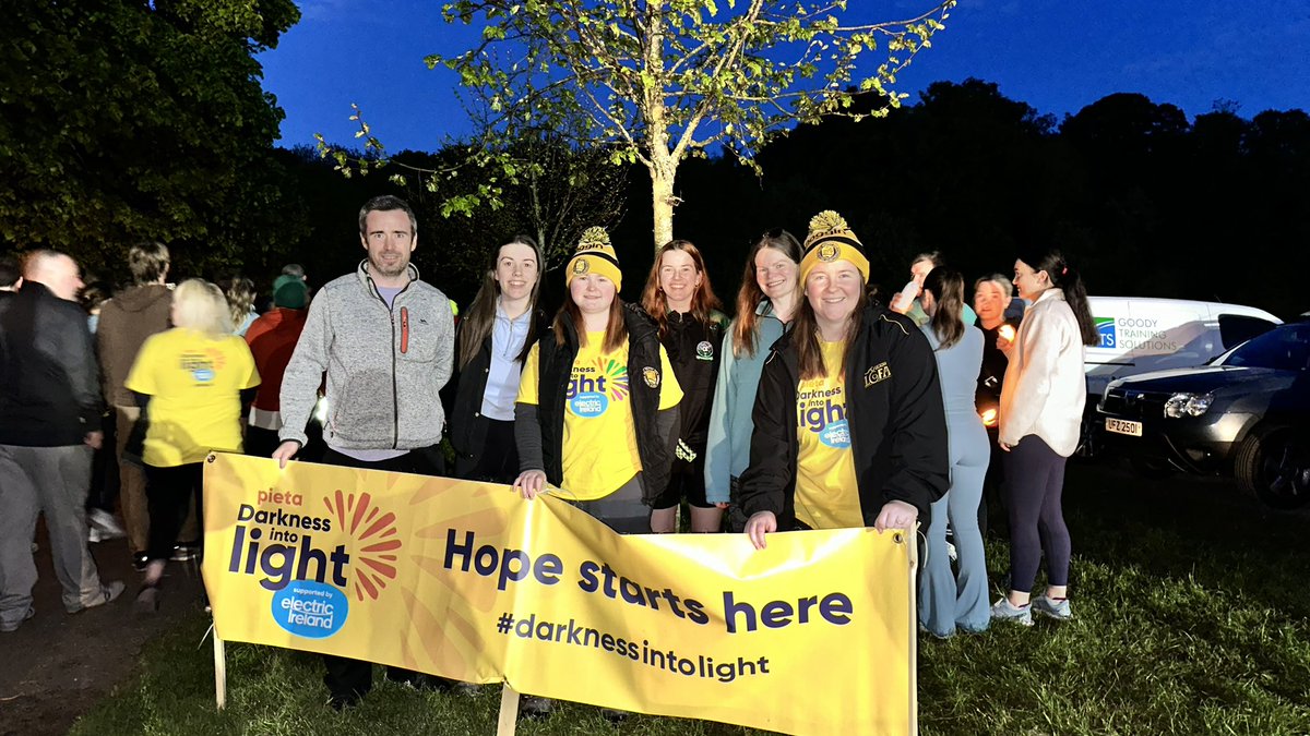 This morning some of our members gathered #Together for the most important sunrise of the year, the annual #DarknessIntoLight walk at Ormeau Park for @PietaHouse #DIL2024 directly helps those affected by self-harm and suicide. Support is available from Pieta & other charities 💛