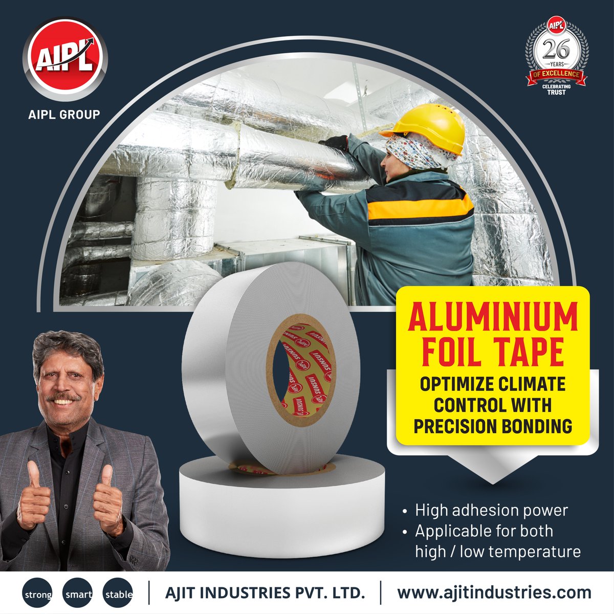 🛠️ From sealing ducts to insulating pipes, this tape is the ultimate ally for efficiency and performance.

#AIPL #AIPLGroup #Ajitindustries #HVAC #Ductwork #Insulation #EnergyEfficiency #Contractors #HomeImprovement #Maintenance #Industrial #AluminiumFoilTape #AIPLTapes