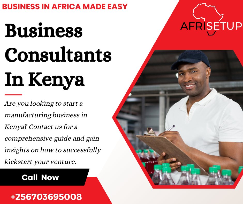 Why Choose Us for guidance on how to start a manufacturing business in Kenya:
⏩Experience
⏩Expertise
⏩Efficiency

Start a Manufacturing business in Kenya today👉 zurl.co/W83z

#KenyaManufacturing #InnovationInKenya #MadeInKenya #ManufacturingBusiness