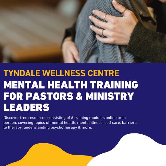 Tyndale Wellness Centre offers Mental Health Training to equip leaders in supporting those with mental health concerns. 🧠 This free resource features 6 modules covering mental health, self-care, and more. Download here: bit.ly/3JCjpTS