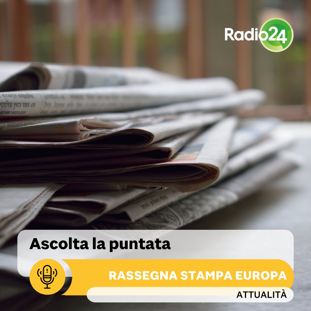 Le principali notizie internazionali commentate dalla nostra Giulia Crivelli. Ascolta la puntata, clicca qui: tinyurl.com/5ykzkcbb #Radio24 #RassegnaStampa #Europa