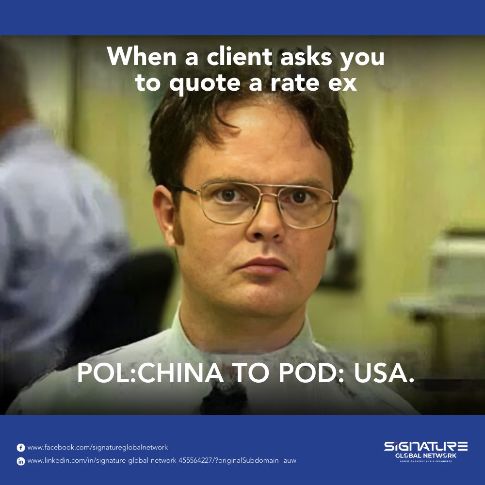 Signaturegln's tweet image. When a client asks you to quote a rate 😂

#Logisticshumor #LogisticsLaughs #SupplyChainSmiles #FreightForwarderFunnies #EcommerceLaughs #ShippingHumor #LogisticsMemes #SupplyChainHumor #FunnyFreight #LogisticsLife #EcommerceComedy