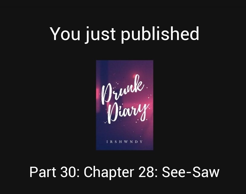 #DrunkDiaryWP has a new update: Chapter 28 is now posted! ❤️ Link: wattpad.com/story/294126195