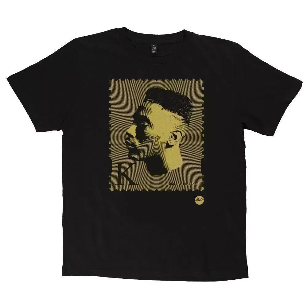 CLEARANCE SALE! UP TO 50% OFF The K' Stamp available here madina.co.uk/shop/t-shirts/… Black & Gold Print TShirt #BDK #BigDaddyKane #JuicECRew #HipHop #Stamp RT
