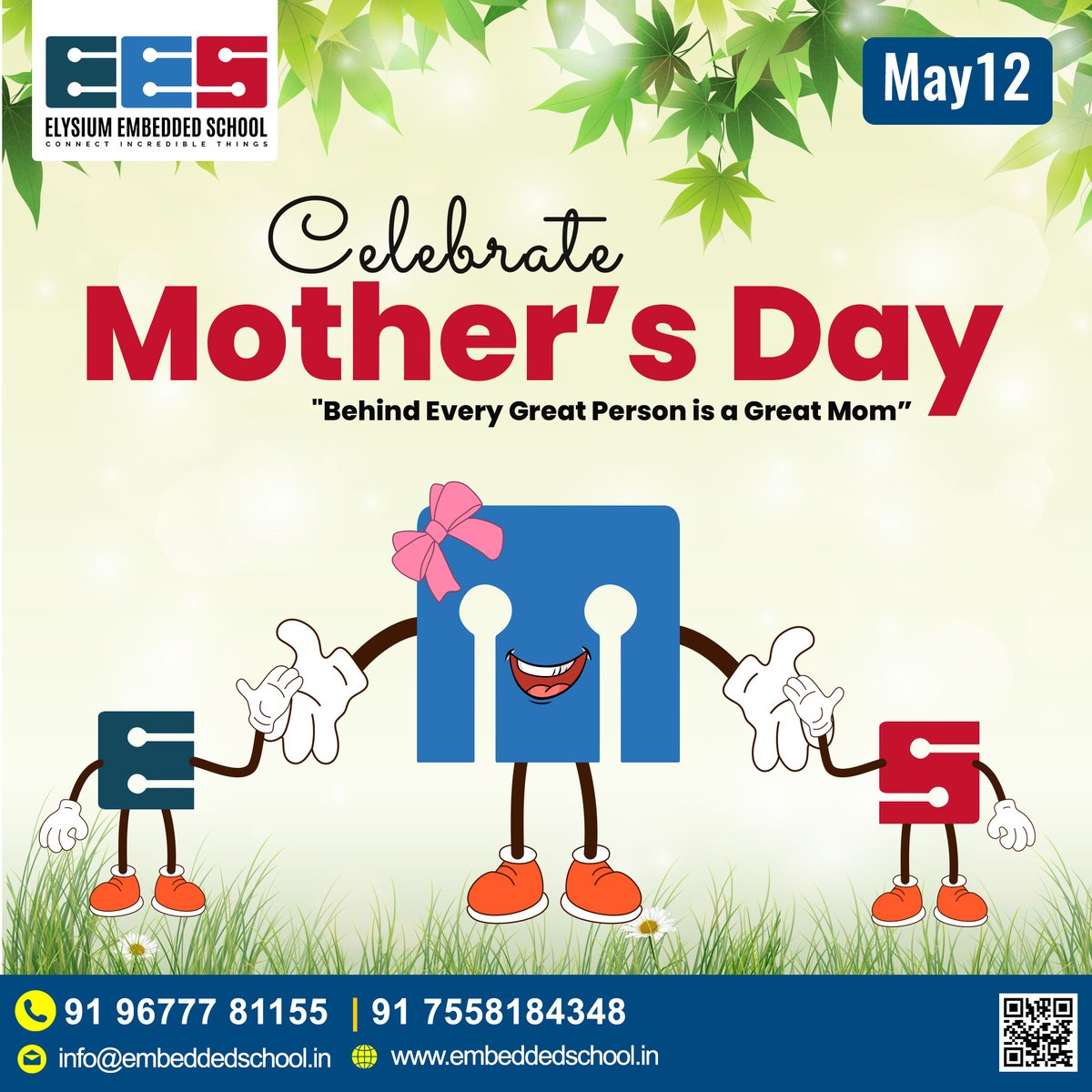 🌸 Happy Mother's Day to the amazing moms out there! 💖 #MomLove #ElysiumEmbeddedSchool #MothersDay #ThankYouMom #CelebratingMotherhood 💻Visit our website: rfr.bz/f6enped 🌏Location: rfr.bz/f6enpee #elysiumembeddedschool #no1trainingacademy #embeddedschool