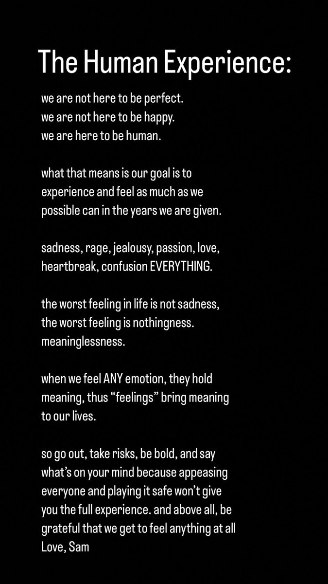 we are here to be human, that's all