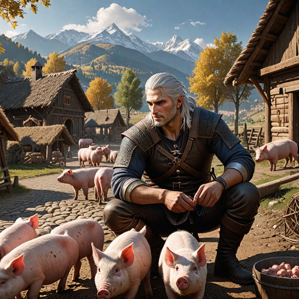 I never met a pig I didn't like.

Image created by an AI Art Generator ℍ𝕠𝕥𝕡𝕠𝕥

#TheWitcher #GeraltOfRivia #Geralt @CDPROJEKTRED