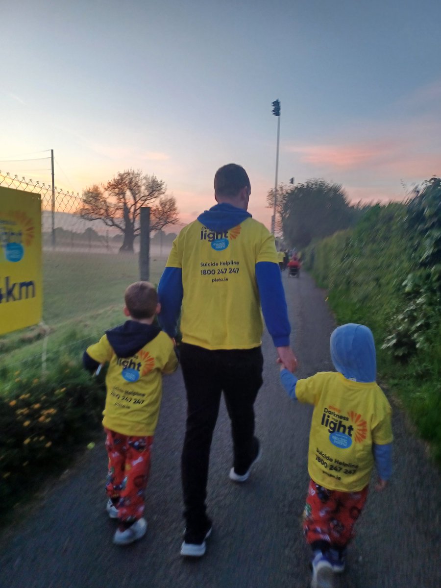Beautiful morning, incredibly proud of the boys managing the walk 💛 #DarknessIntoLight #DIL2024