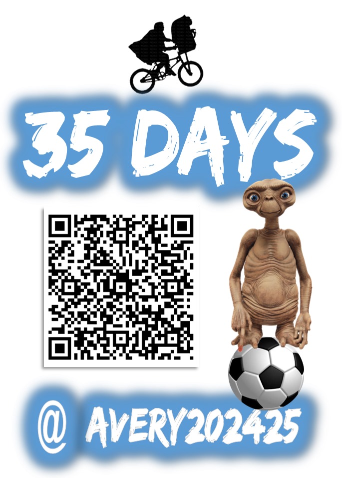 E.T. (Extra Time) 35 days, to register for our pre season trials commencing June 15. The alien will be pleased to know that you can use your phone to do this by scanning the QR code pictured #AveryFC #Oldbury #grassrootsfootball #preseason #ET