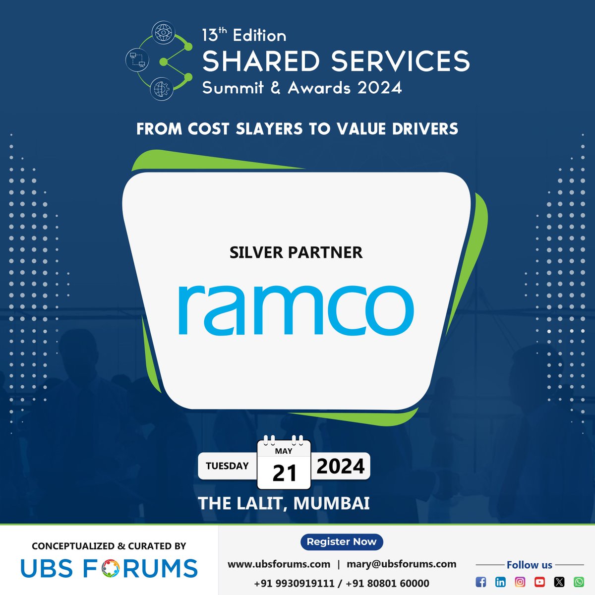 It is with great excitement that we welcome on board @RamcoSystems as our Silver Partner for the Exclusive ‘13th Edition Shared Services Summit & Awards 2024' 🗓️ Date: Tuesday, 21st May 📍 Venue: The Lalit Mumbai Register Now - shorturl.at/kmVY3 #UBSFSS #UBSForums