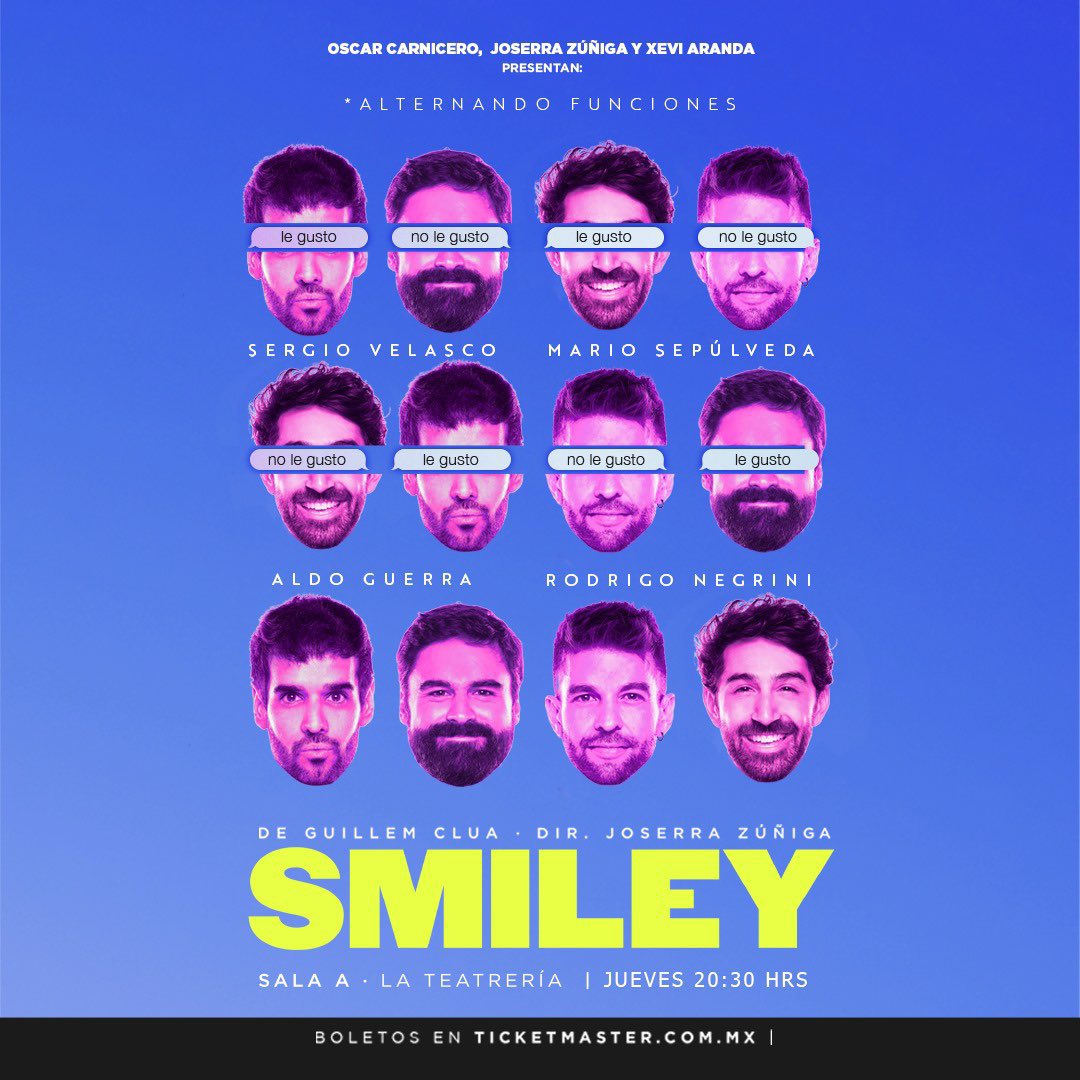 Hay más elenco coleccionable en #Smiley, a Mario Sepúlveda y Sergio Velasco se integran Aldo Guerra y Rodrigo Negrini!