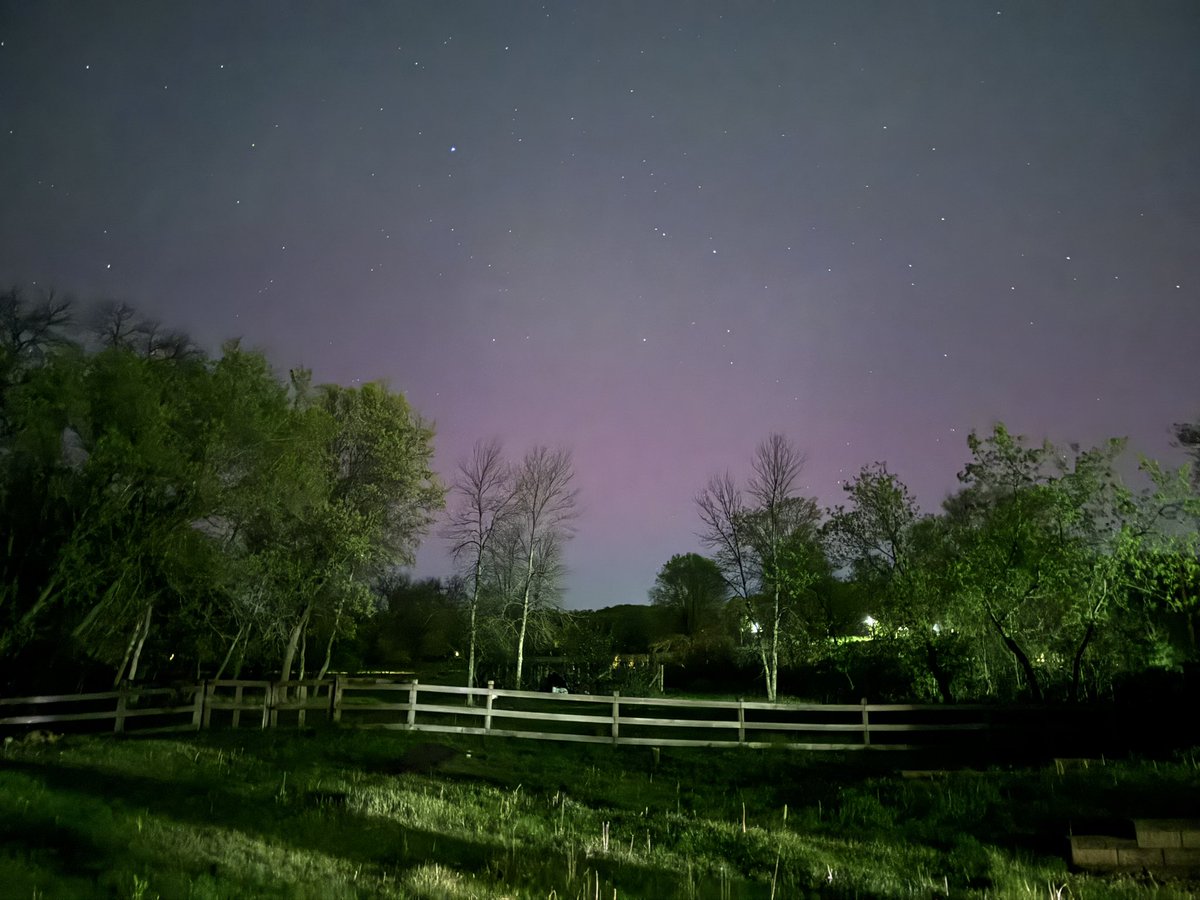 Northern lights in our backyard - courtesy of the largest solar storm in years!