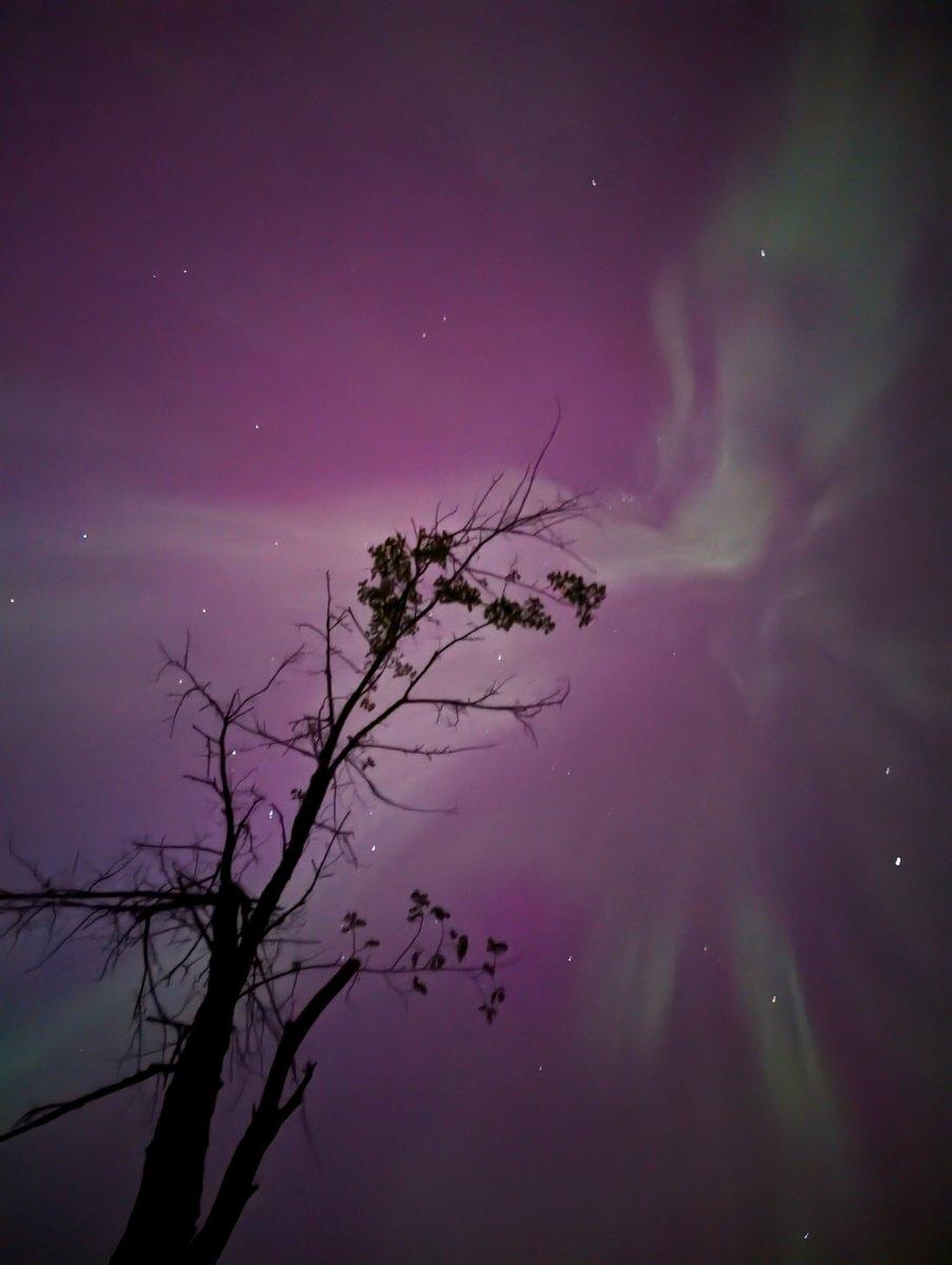 Spectacular sky-filling #NorthernLights about 45 mins north of #YKG at Eagle Lake. We are very lucky to have excellent dark sky viewing conditions so close to Kingston.