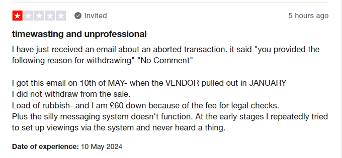 Carol gave Purplebricks UK 1 star via @Trustpilot trstp.lt/-llv9rLHF #CONmisery #NoBull #ownit