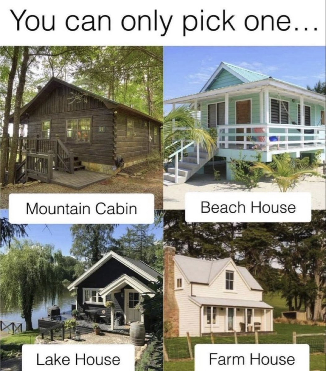 Which one would you pick? Farm House or Lake House for me.