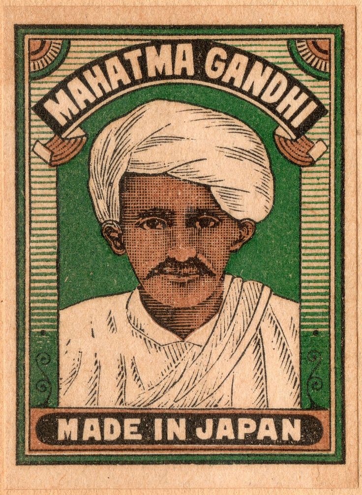 Gandhi on a Matchbox