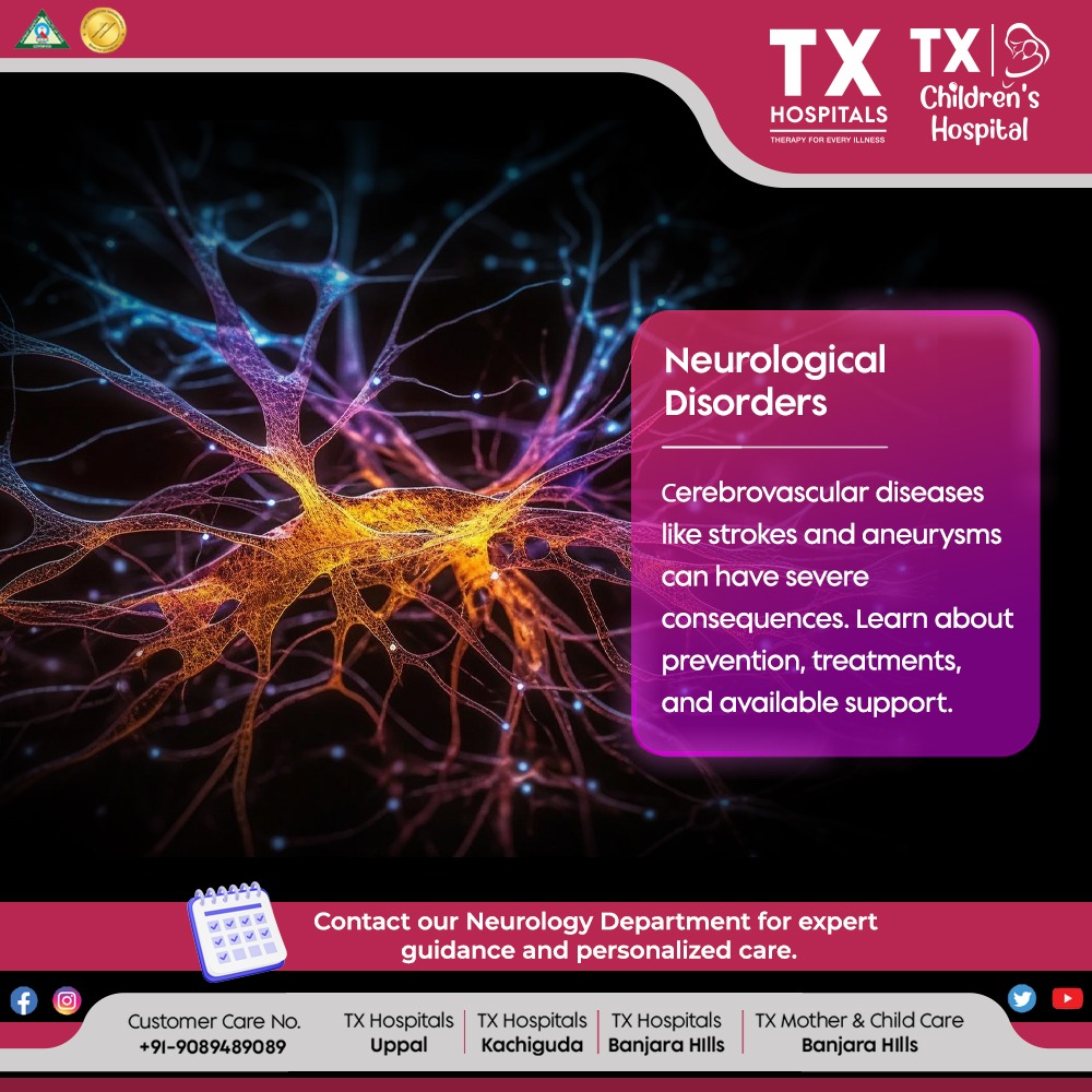 Combat strokes and aneurysms with expert neurological care. 🧠 Contact us for prevention tips and personalized treatments. Book Now: txhospitals.in/specialities/n… Call Now: 9089489089 #Neurology #BrainHealth