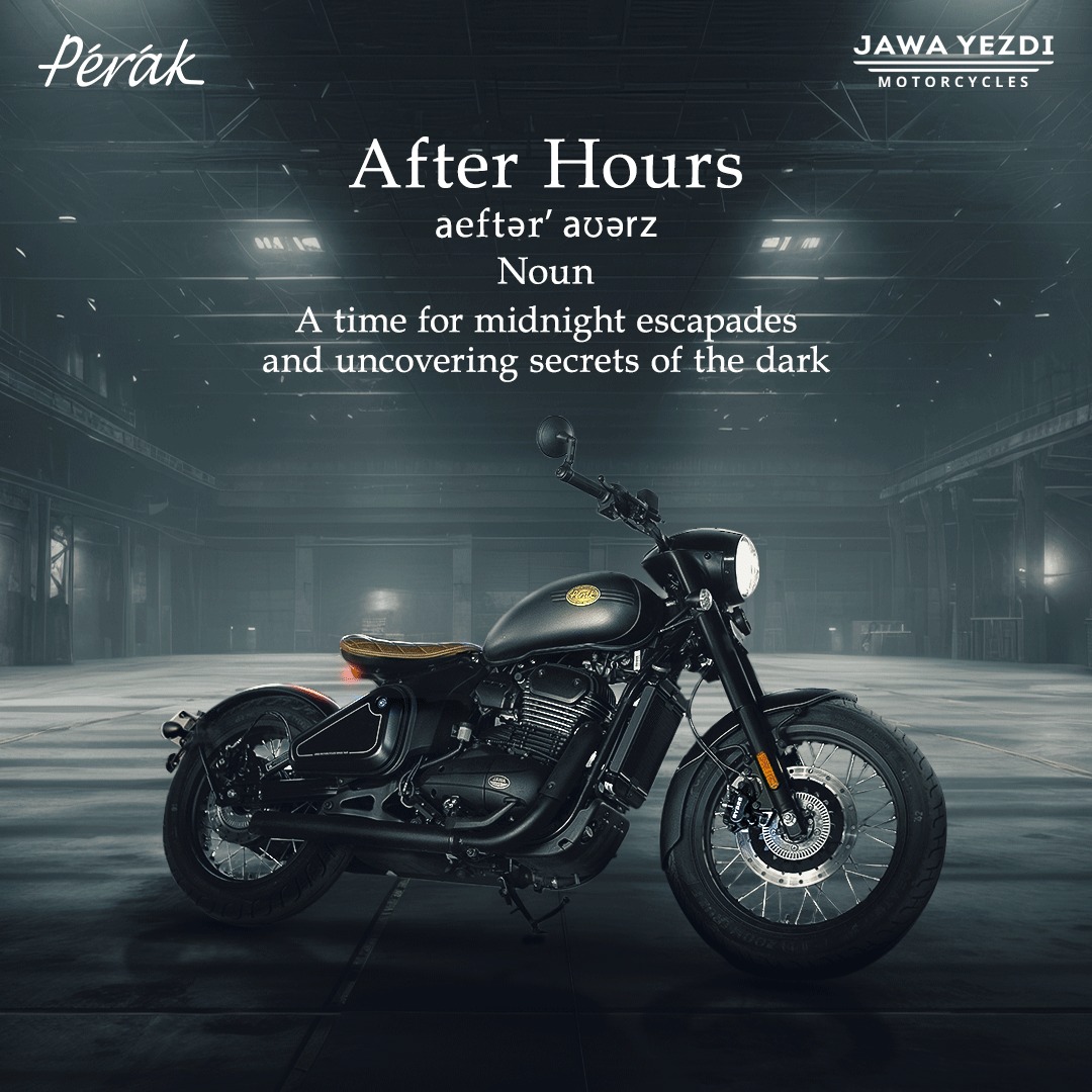 After Hours is a time when the world sleeps, but the road whispers secrets to those who dare to listen. With the new Jawa Perak, ride into the depths of the night, where shadows become companions and every mile brings you closer to freedom. #TheNewJawaPerak