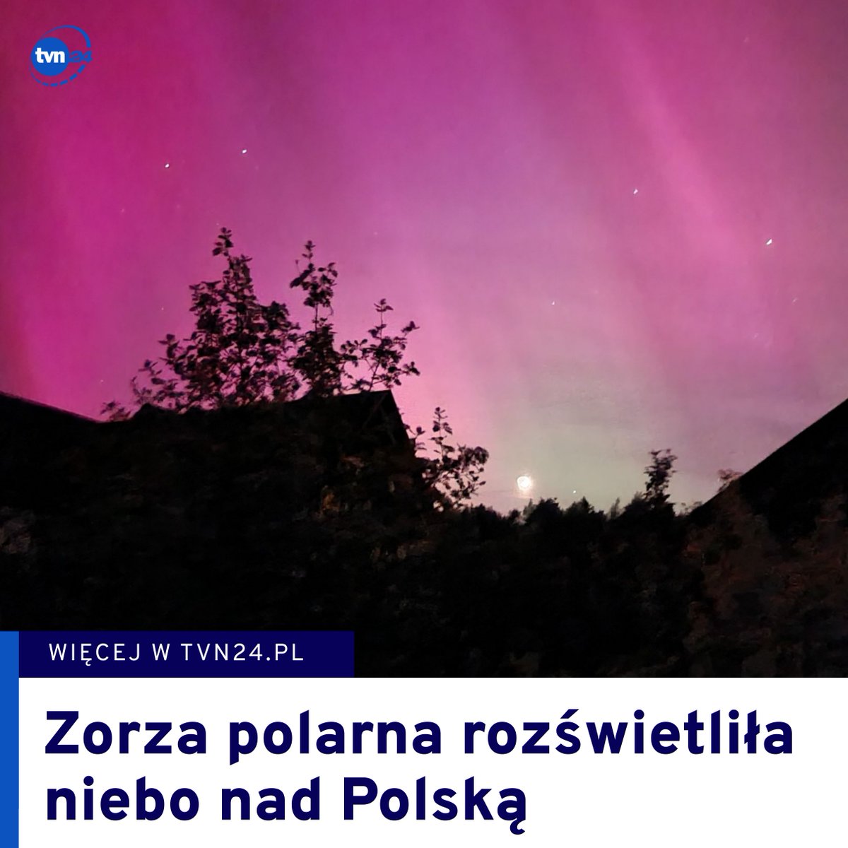 W piątkowy wieczór i noc nad Polską pojawiła się zorza polarna. Na @Kontakt__24 dostaliśmy zdjęcia od internautów, którym udało się uchwycić ten przepiękny widok. 🔗tvn24.pl/polska/zorza-n… 📷: Maciek/Kontakt24
