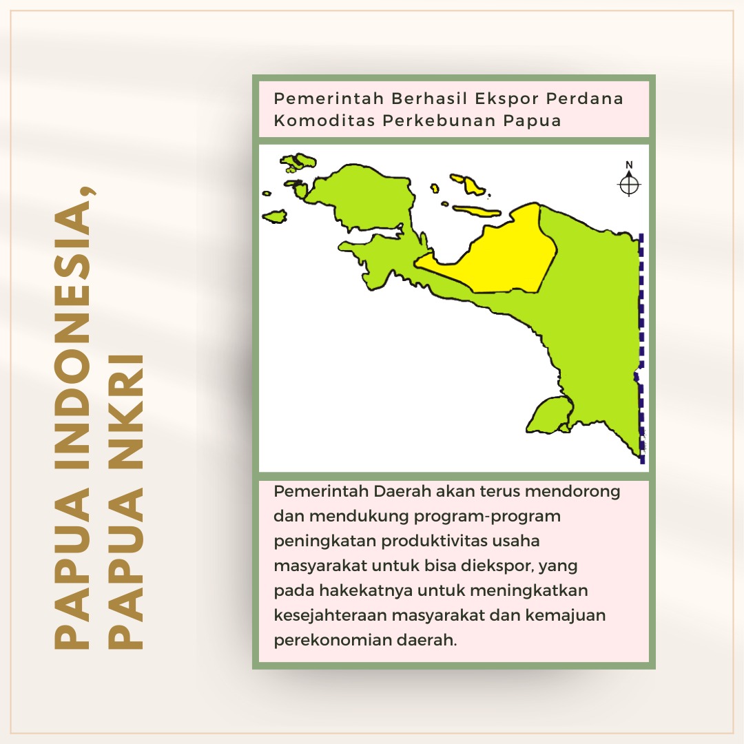 Kesejahteraan masyarakat Papua tentu akan semakin baik dan semangat untuk memajukan Papua menjadi semakin kuat. 
#PetaniPapua #PapuaSejahtera #KomoditasEkspor #KekayaanAlamPapua #PapuaIndonesia