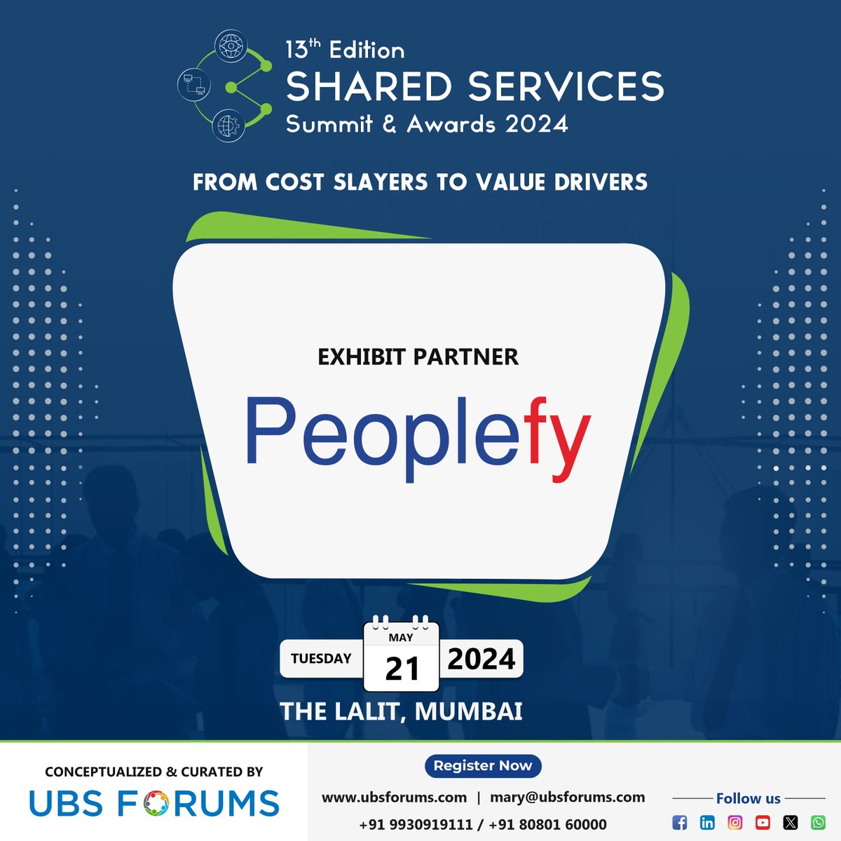 It is with great excitement that we welcome on board @Peoplefy1 as our Exhibit partner for the Exclusive ‘13th Edition Shared Service Summit & Awards 2024.' 🗓️ Date: Tuesday, 21st May 📍 Venue: The Lalit, Mumbai Register Now - shorturl.at/kmVY3 #UBSFSS #UBSForums