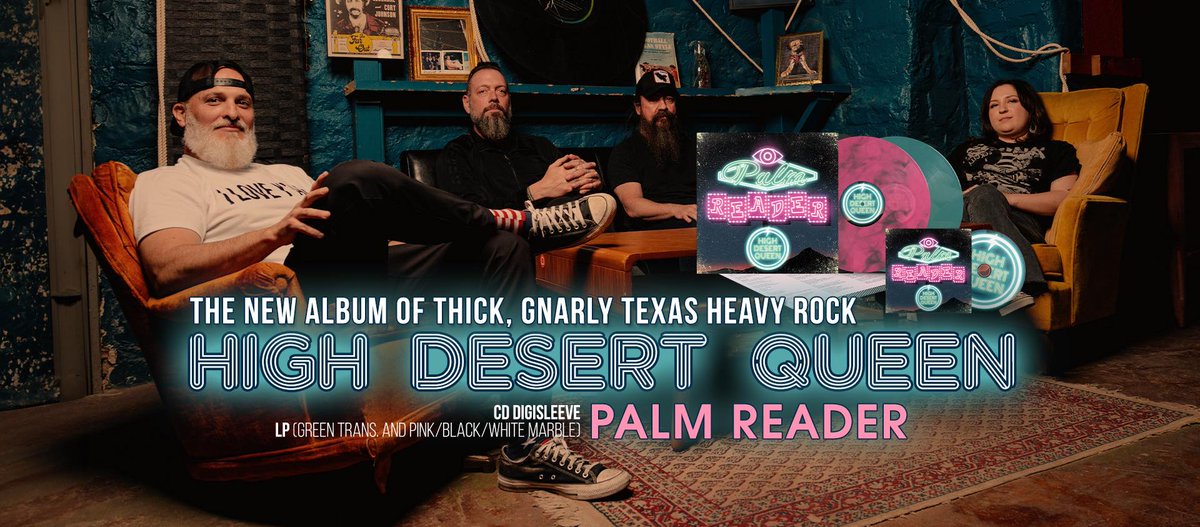 HIGH DESERT QUEEN (Texas Desert Rock - USA) - Will release the album 'Palm Reader' via Magnetic Eye Records on May 31, 2024 #highdesertqueen #desertrock #hardrock wp.me/p9NC0l-hO5