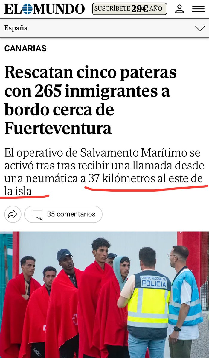 @elmundoes Salvamento marítimo es el Uber de los inmigrantes, los van a buscar a mitad de camino!!