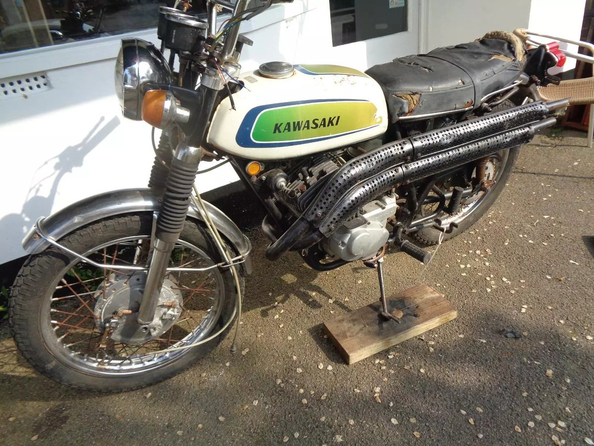 Ad: 1970 Kawasaki A1 250 Samurai - 'a true barn find much sought after' On eBay here -->> ow.ly/ke4y50RCjzc #KawasakiA1 #Samurai250 #ClassicMotorcycle #BarnFind #MotorcycleRestoration #CollectorBike #TwoStroke #1970sBike
