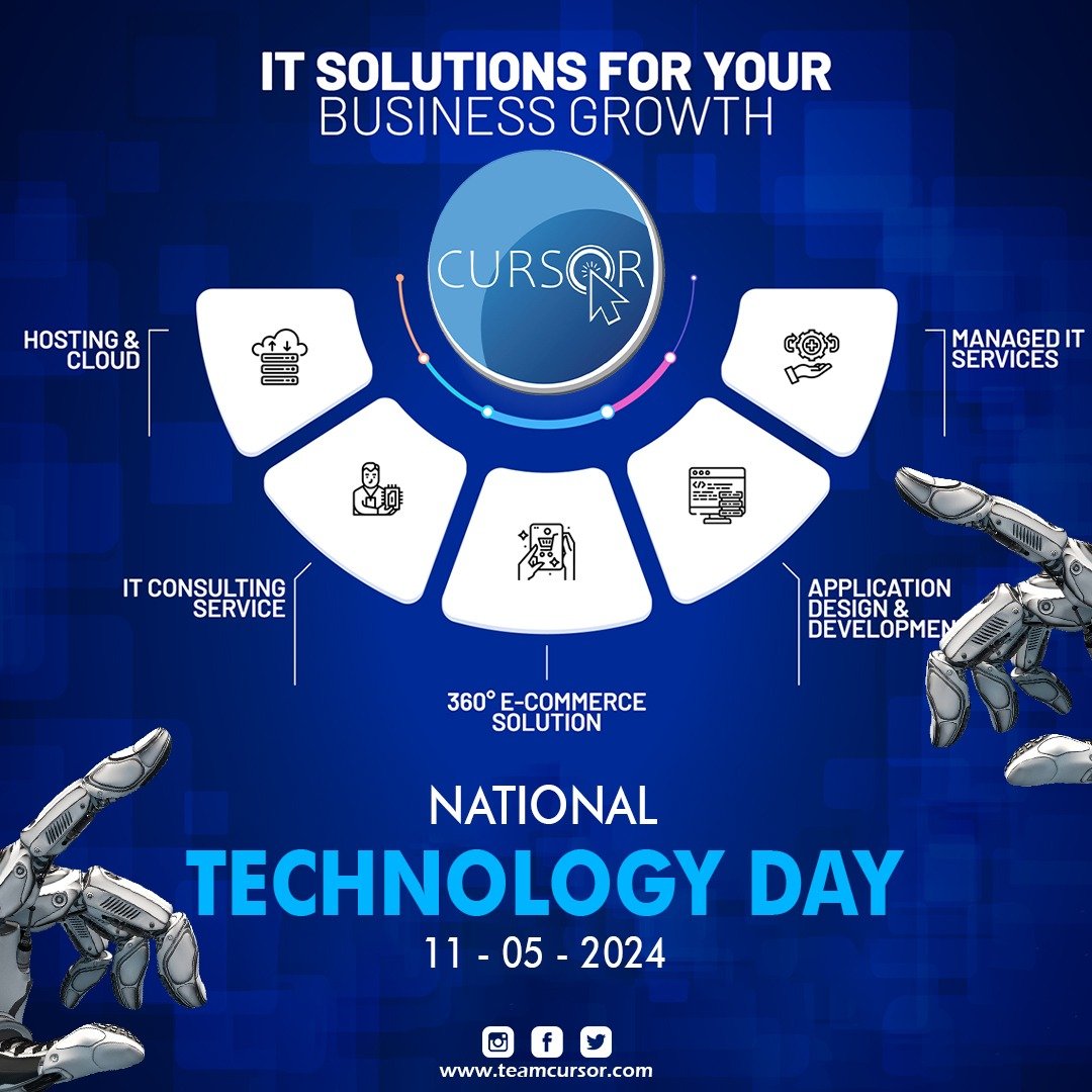 team_cursor's tweet photo. IT Solutions for your Business Growth

National Technology Day
11-May, 2024

✅ #TeamCursor
🌍 https://t.co/K9aCJlHeJ2

#northeast
#TeamCursorPrivateLimited
#cursortechnology #cursorstudios https://t.co/b6968XMkbv