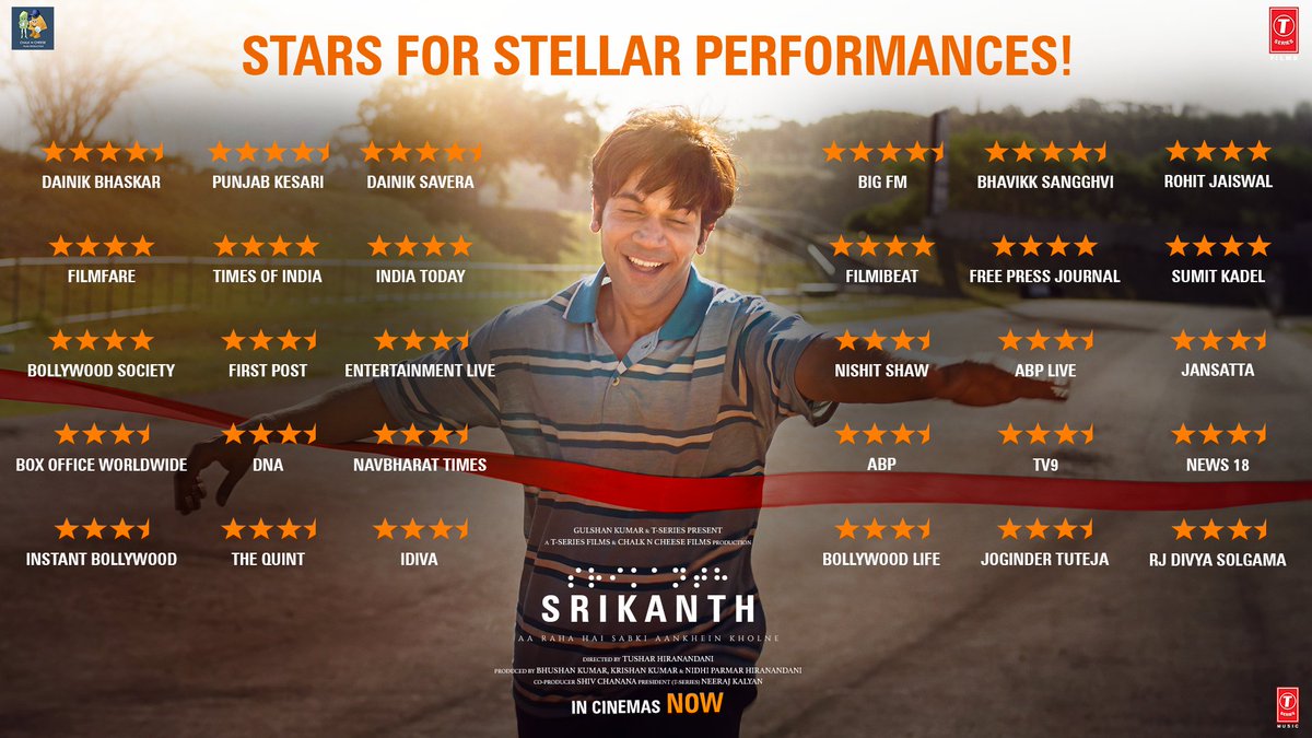 Story 💯 Performances 🙌🏻 Cast 😍 Reviews 🫶🏻 Srikanth awaits for you to see his vision like no one else! Book Your Tickets linktr.ee/Srikanth_BookT… #Srikanth in cinemas now! #SrikanthBolla @RajkummarRao #Jyothika @AlayaF___ @SharadK7 #TusharHiranandani #BhushanKumar…