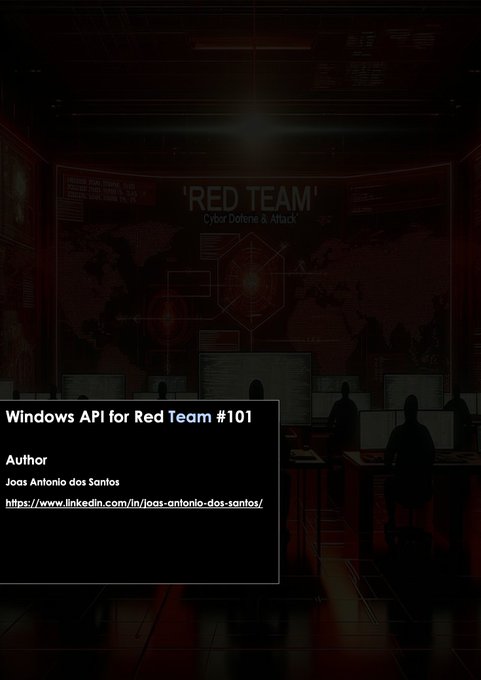 200+ Hacking / Infosec pdfs   

Like and Repost

Red Team Experts that explains the importance and details of Windows APIs❗️📷😈📷

Source: drive.google.com/drive/u/0/mobi…

Source: drive.google.com/file/d/1qUoyzw…

Credit:@C0d3Cr4zy

#infosec #Hacking #infosecurity #Malware #bugbountytips #CTF…