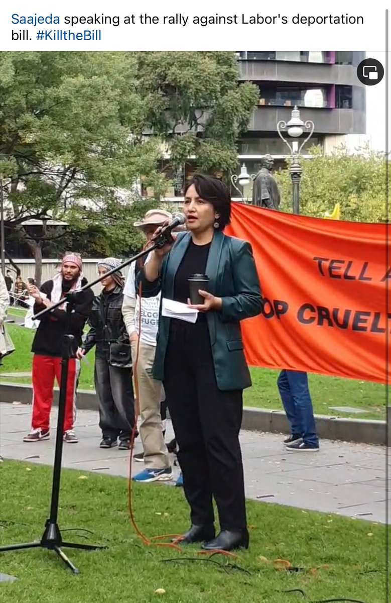 Saajeda Saamar of ASRC spoke at #KillTheBill rally Melbourne