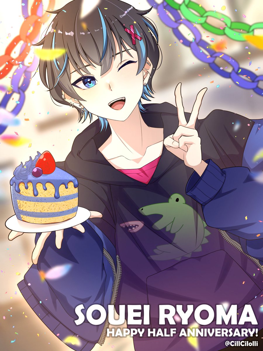 CillCilolli's tweet photo. 個人Vtuber 蒼衛遼真さんからskebご依頼でした！

そんな遼真さんの半年記念放送が本日20時から！🎂ぜひチェックしてみてください✌️

#イラスト #Vtuber https://t.co/ijFeqK12xF