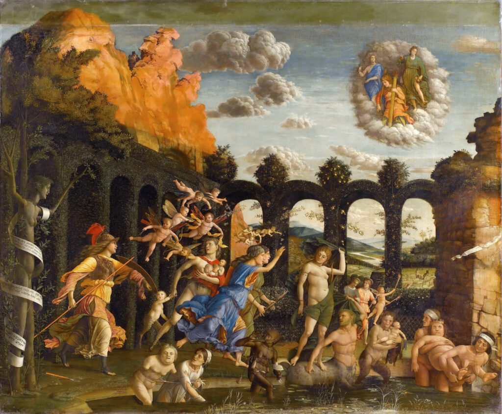 Andrea Mantegna, Trionfo della Virtù, 1502.  #ComeNuvoleNellAria per #VentagliDiParole @VentagliP