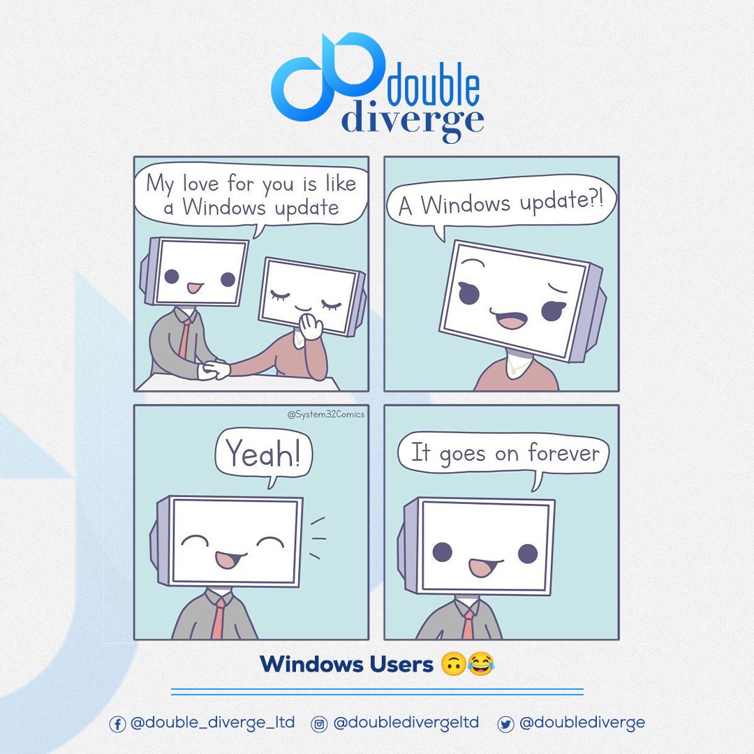 Weekend Memes

😂 😂 😂 😂 

#doublediverge 
#digitalsolutions 
#artificialintelligence 
#windowsuser 
#technology 
#artificialintelligencetechnology 
#techmemes