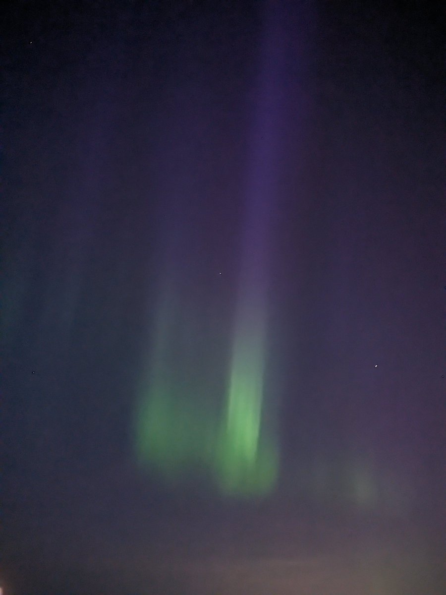 Aurora Borealis cheers for the Oilers