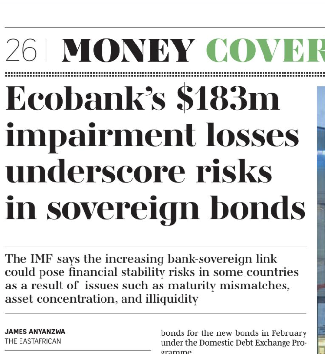 Ecobank's impairment losses on Ghana’s distressed Eurobonds were up 144% YoY to $183M in FY 23.

Amid restructuring talks, the bank also excluded $39M in interest income from its 2023 financials.