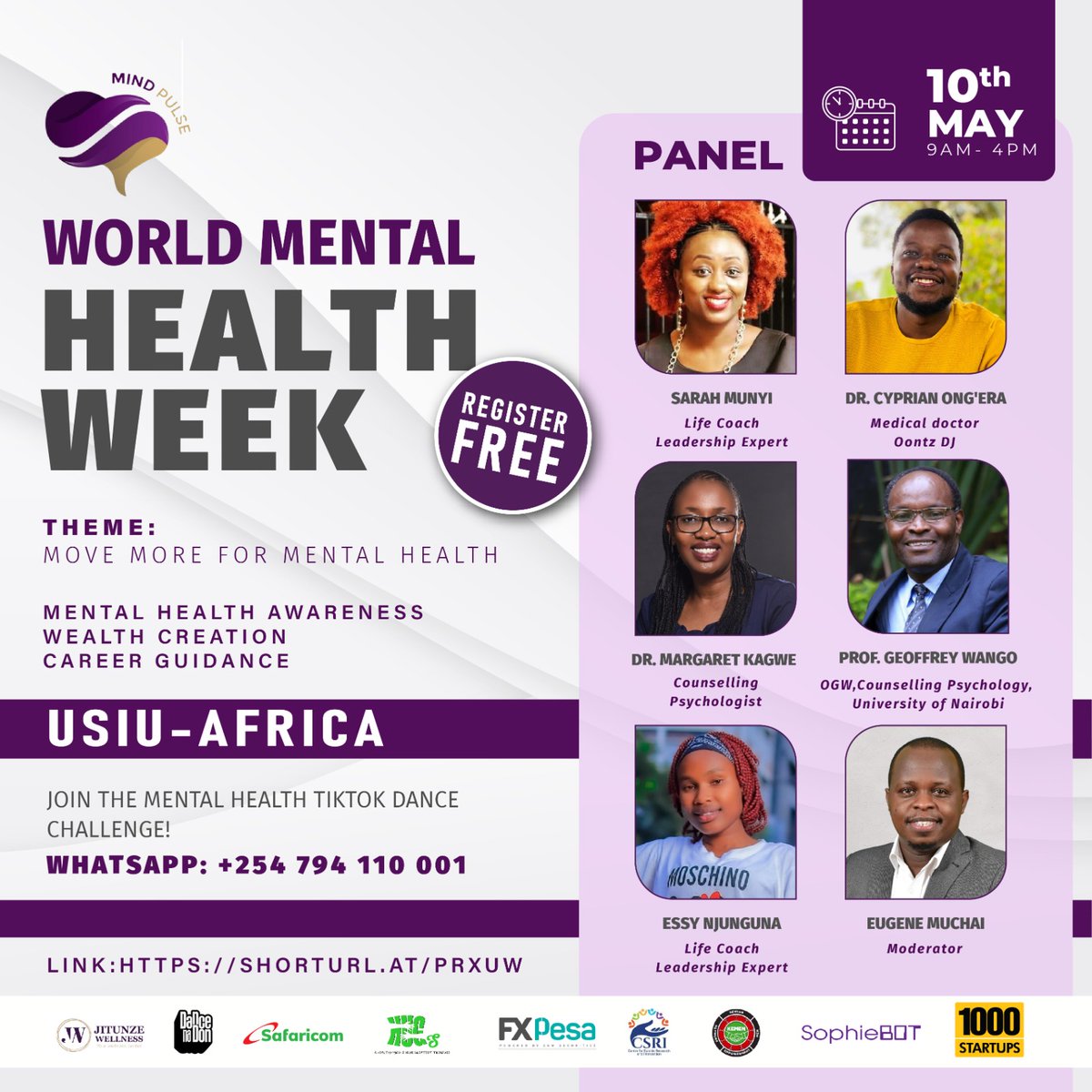 Yesterday we had the pleasure of attending a world mental health week event at USIU-Africa. It was amazing to learn about the self and get out financial ducks in a row!