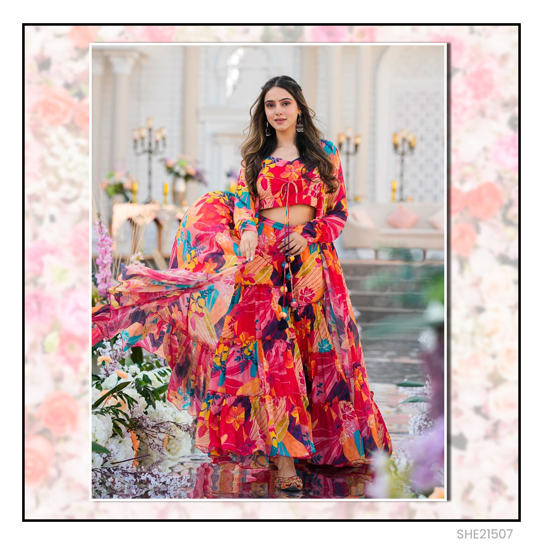 SheBazaar's tweet image. Discover SheBazaar’s new Readymade Sharara Suit with Koti and Crop Top in elegant Chinnon fabric. Stand out at any event with this glam outfit. Shop now: bit.ly/3WwPDaV #shebazaar #partywear #shararasuit #fashiongoals #partyready #croptop #indianfashion
