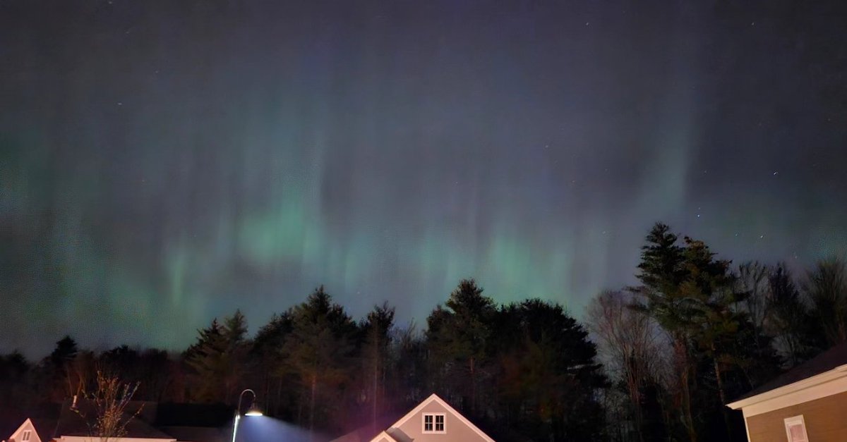 In awe of this magical site tonight!  First Aurora Borealis to see in my life.  View from Cumberland, Maine around 1:15am Saw <a href="/MainePublic/">Maine Public</a> post on Instagram and put my jacket on and ran outside to experience this extraordinary event!  Wow!!!