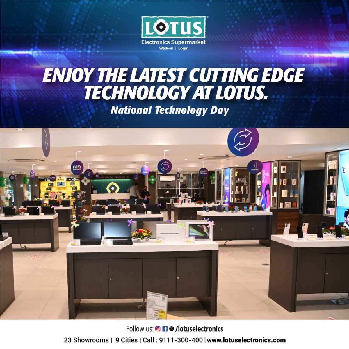Happy National Technology Day! Today, we recognize and celebrate the incredible achievements and innovations in technology that have revolutionized our world.
#NationalTechnologyDay #Innovation #TechAdvancements #DigitalTransformation #TechInnovations #lotuselectronics