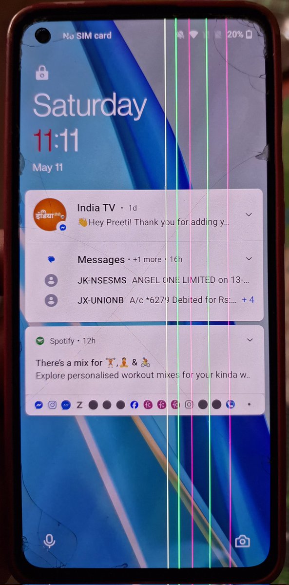 Hey One plus team, Experiance of my first oneplus is not very good so far,
I got these lines on my Oneplus 9R just after 2 years usage, How to fix it ? 
40k every 2 years is too expensive and shows poor quality
<a href="/OnePlus_IN/">OnePlus India</a> <a href="/OnePlus_Support/">OnePlus Support</a>