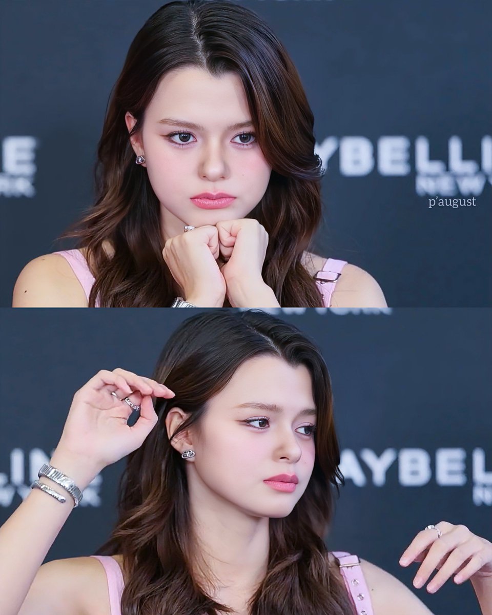 When she’s thinking about the answer? ~ Still so very lovelyyyy 😭😭💘💘 BECKY X MAYBELLINE LIVE #REBECCAPINKLOVELIVE #beckysangels