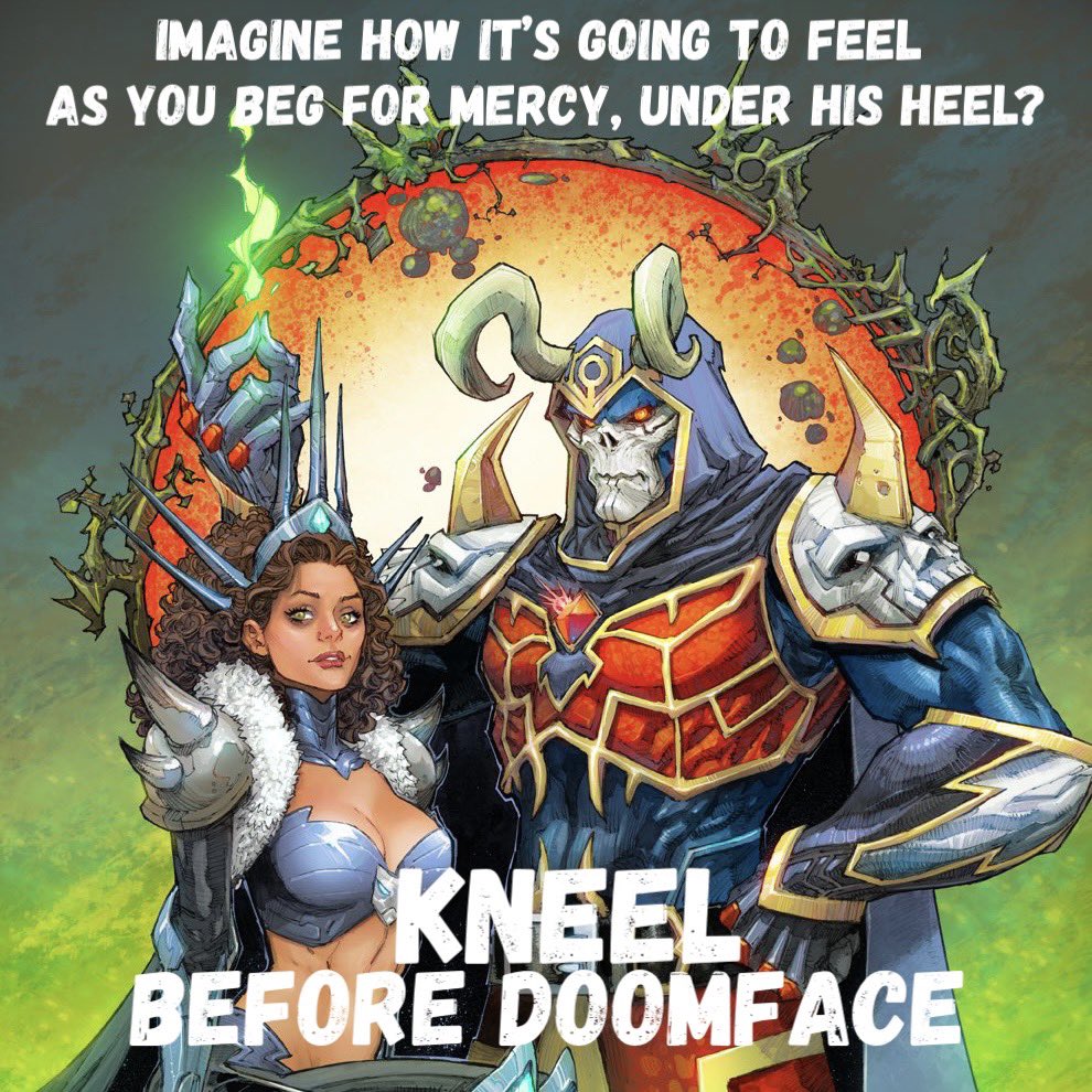 HIS TIME DRAWS NEAR. 

#KneelbeforeDoomface is coming together nicely; sign up for updates, and exclusive campaign perks, @kneelbeforedoomface@gmail.com!
#Doomface #DoomfaceandLexi #MakeComics #MakeIndieComics